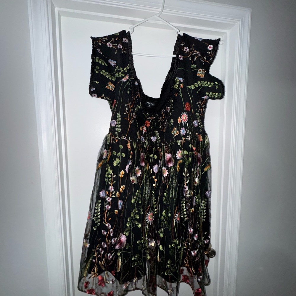 Torrid Black Floral Dress